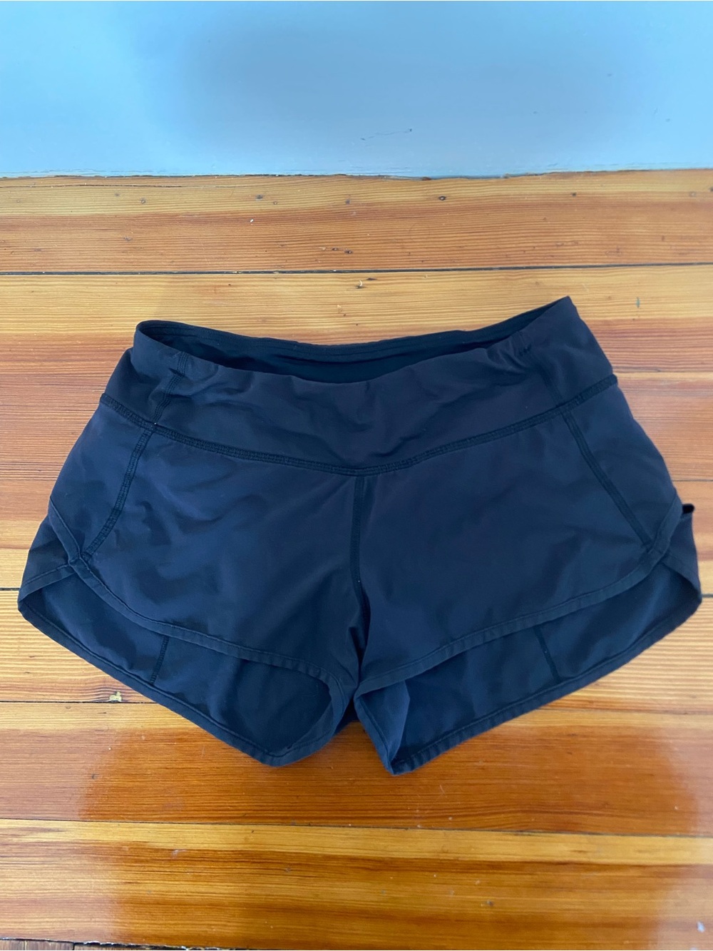 Black Low Rise Lululemon Athletic Shorts